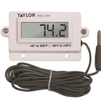 Thumbnail image #2 for Taylor Precision 9940N Digital Panel-Mount Thermometer, -40° to 300°F, Waterproof Housing and Probe, 10 ft Cable Case of 4