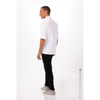 Thumbnail image #2 for Chef Works Hartford BCLZ008-WHT-6XL Men's White Poly/Cotton Long-Sleeve Chef Coat, 6XL