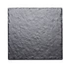 Thumbnail image #1 for Cal-Mil 1522-1212-65M Square Melamine Serving Board, Faux Slate, Black, 12 x 12 x 1/2 in. Case of 6