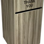Thumbnail image #1 for ATSMFG ATS AT&S-TR1-GRY MFG Underbar Trash Receptacle, 35 gal, Gray Plastic Laminate, Front Swing Door, 23"W x 23"D x 45"H