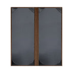 Thumbnail image #2 for Risch Chesterfield CH-2V 4.25X11 Double-Fold Faux-Leather Menu Cover, Padded Ostrich Texture, 2-View, 4-1/4" x 11" Case of 25