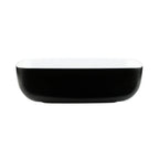 Thumbnail image #2 for G.E.T. Infinity - EGS B265069-BW Rectangular Melamine Bowl, 19 oz, Two-Tone White/Black, 6-7/8" x 4-1/4" Case of 6