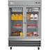 Thumbnail image #8 for KoolMore 54-Inch Two-Section Glass Door Reach-In Refrigerator, 47 Cu. Ft., Bottom-Mount Self-Contained, Stainless Steel