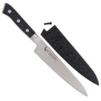 Thumbnail image #1 for JB Prince Zanmai Z302 5.9-Inch Damascus Petty Knife with Stainless Steel Blade and Black Saya Cover
