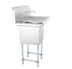 Thumbnail image #4 for KoolMore 33-Inch One-Compartment Stainless Steel Commercial Sink with Right Drainboard and Backsplash