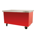 Thumbnail image #1 for SecoSelect Foundation Series BST-61 Mobile Solid Top Serving Counter, Stainless Steel Top, Open Rear Undershelves, 63"W x 30"D x 36"H