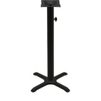Thumbnail image #1 for Oak Street OD-B22-BAR Black Steel Bar-Height Table Base, 22" x 22" Spread, 3" Column, Adjustable Levelers