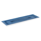 Thumbnail image #1 for Libbey APS Germany - Blue Ocean APS 84673 Rectangular Melamine Serving Tray, Blue/White, GN 2/4, 20-7/8"L x 6-1/2"W
