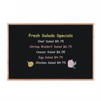 Thumbnail image #1 for AARCO Products OC4872NT Wall-Mount Chalkboard, 72"W x 48"H, Black Board, Solid Red Oak Frame