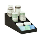 Thumbnail image #1 for Cal-Mil 24067-13 Lid, Straw and Condiment Holder, ABS Plastic, Black, 7.25"W x 15.75"D x 5.5"H