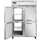 Thumbnail image #2 for Continental Refrigerator 2RNPTHD Pass-Thru Refrigerator, Two-Section, Half-Height Solid Doors, Self-Contained, Stainless Front, Aluminum Interior