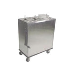 Thumbnail image #1 for Lakeside Manufacturing Adjust-a-Fit 917 Heated Enclosed Dish Dispenser, 2 Compartments, Self-Leveling, Mobile