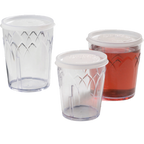 Thumbnail image #1 for Dinex Fenwick DX5600ST8714 Translucent Disposable Tumbler Lid with Straw Slot