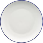Thumbnail image #1 for International Tableware Torino™ Bistro TB-21-CB Porcelain Round Plate, 12", European White with Blue Underglaze Decoration 1 Dozen