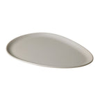 Thumbnail image #1 for Tableware Solutions USA Leone T8503 Oval Melamine Serving Tray, 14 x 10 x 3/4 in, Light Gray