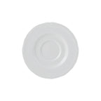 Thumbnail image #1 for Tuxton China Charleston SCE-050 5-Inch Round Porcelain Espresso Saucer with Scalloped Edge Case of 3 Dozen