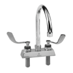 Thumbnail image #1 for Component Hardware Encore KL41-4102-SE4 Deck-Mount Workboard Faucet, 4-Inch Centers, 6-Inch Swivel Gooseneck, Ceramic Valves