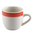 Thumbnail image #1 for CAC China Rainbow R-35-R 3.5 oz Ceramic Round Coffee Cup, Non-Stackable Case of 3 Dozen