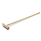 Thumbnail image #1 for Browne USA Foodservice 611001 Oven Brush, 36" Wood Handle, Brass Wire Bristles, Steel Scraper