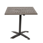 Thumbnail image #1 for JustChair Manufacturing PW801TT-2424 Outdoor Square Flip-Top Table, 24 x 24 x 28 in, Synthetic Wood Top, Aluminum Base