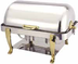 Thumbnail image #2 for Vintage 8 Qt Full-Size Rectangular Roll Top Chafer