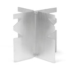 Thumbnail image #1 for Eastern Tabletop Lexus 1532X X-Shaped Multi-Level Stainless Steel Buffet Riser, 10"H (Shelving Not Included)