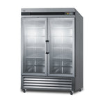 Thumbnail image #2 for Summit Commercial SCR49SSG Two-Section Reach-In Refrigerator, 49 cu. ft., Glass French Doors, Stainless Steel Interior and Exterior