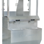 Thumbnail image #1 for Gold Medal Products 2779-00-011 Popcorn Display Base, Stainless Steel, Storage Cabinet, Rolling Casters, Removable 28-Qt Wastebaskets
