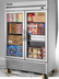 Thumbnail image #5 for True Two-Section Reach-In Display Freezer with Framed Glass Doors, Self-Contained Bottom Mount