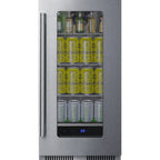 Thumbnail image #1 for Summit Commercial Summit Appliance SDHG1533 Undercounter Beverage Center, 1.9 cu. ft., Glass Door, Black, 15 in. Wide