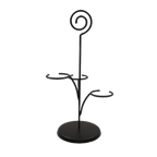Thumbnail image #1 for TableCraft Products Cash & Carry WF200BK 3-Place Tasting Flight Holder, Black Powder-Coated Metal Case of 4