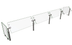 Thumbnail image #2 for Hatco Flav-R-Shield Adjustable 4-Bay Single-Sided Self-Service Food Shield, 144 Inch Wide