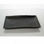 Thumbnail image #2 for G.E.T. cheforward 15003075001 Rectangular Coupe Melamine Serving Tray, Black, 16-3/4" x 10-3/4" x 1-3/4" Case of 4