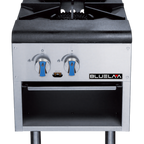 Thumbnail image #1 for Blue Air FSE LLC Blue lava (Blue air) BLSP1 Gas Stock Pot Range, 18"W, Three-Ring Cast Iron Burner, Stainless Steel Front & Sides