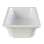 Thumbnail image #1 for Thunder Group GN1142W 1/4 GN Melamine Food Pan, 2-1/2" Deep, White Case of 24