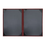 Thumbnail image #2 for Risch VIENNA-2V 5.5X8.5 Vinyl Hardback Double-Fold Menu Cover, 5-1/2 x 8-1/2 in, 2-View Wave Pattern Case of 25