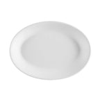 Thumbnail image #1 for CAC China Franklin FR-12 Ceramic Oval Platter, 10-5/8 x 7 x 1-1/8 in, Rolled Edge, European White Case of 2 Dozen