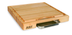 Thumbnail image #2 for John Boos Gift Collection 18 x 18 Inch Reversible Edge-Grain Maple Cutting Board with Pan, 2-1/4 Inch Thick