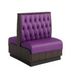 Thumbnail image #1 for ATSMFG ATS AT&S-ADD-KR42-BT GR8 Karender Deuce Booth, single, 30" long x 42" high, Sewn Button-tuft back, Upholstery and foam fitted over a