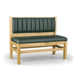 Thumbnail image #1 for JustChair Manufacturing JBS-WT-UCH-36-GR2 Single Custom Booth, 36"H, Wood Frame, Upholstered Channel Back and Padded Seat