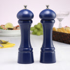 Thumbnail image #2 for Chef Specialties Autumn Hues 08702 8" Cobalt Blue Wood Salt and Pepper Mill Set