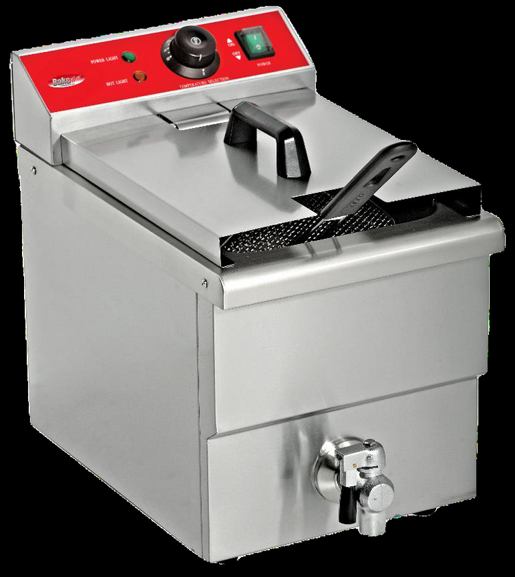 Product image #2 for BakeMax Single Mini Countertop Electric Fryer, 6-Liter, 208V
