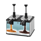 Thumbnail image #1 for Server Products EZ-TOPPER 85920 Twin Fudge & Caramel Topping Warmer, 2 × 48 oz Pouches, Thermostatic Dry Heat, Dual Pumps
