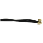 Thumbnail image #1 for Risch 8" BLACK BALL Black Elastic Menu Card Cord with Gold Ball, 8 Inch