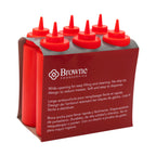 Thumbnail image #2 for Browne USA Foodservice 57803305 32 oz Red Polyethylene Squeeze Bottle, Wide Mouth, No-Drip Tip