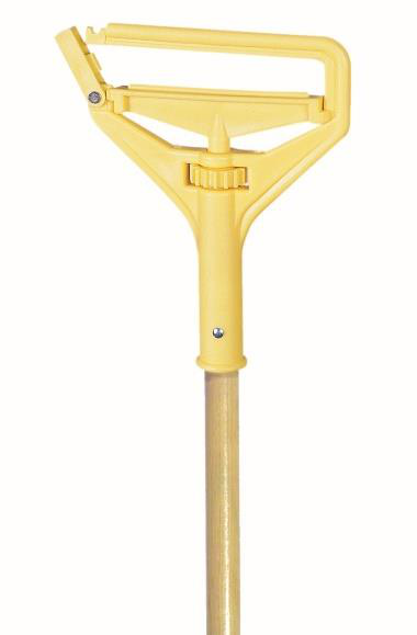 Product image #2 for Speed Change Natural Wood 60-Inch Quick Release Wet Mop Handle with Plastic Head