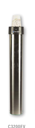 Product image #2 for Surface-Mount Stainless Steel Beverage Cup Dispenser for 6 to 10 oz. Cups