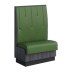 Thumbnail image #1 for ATSMFG ATS AT&S-ASD-KR48-RD GR7 Karender Deuce Booth, single, 30" long x 48" high, Raindrop back, Upholstery and foam fitted over a computer-cut
