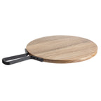 Thumbnail image #2 for TableCraft Products Industrial Collection™ 10080 Acacia Round Serving Paddle with Handle and Metal Banding, 12" Case of 6