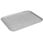 Thumbnail image #1 for Dinex DXSMC1520NSM31 Fiberglass Patient Tray, Rectangular, 15" x 20", Molded-In Non-Skid Surface